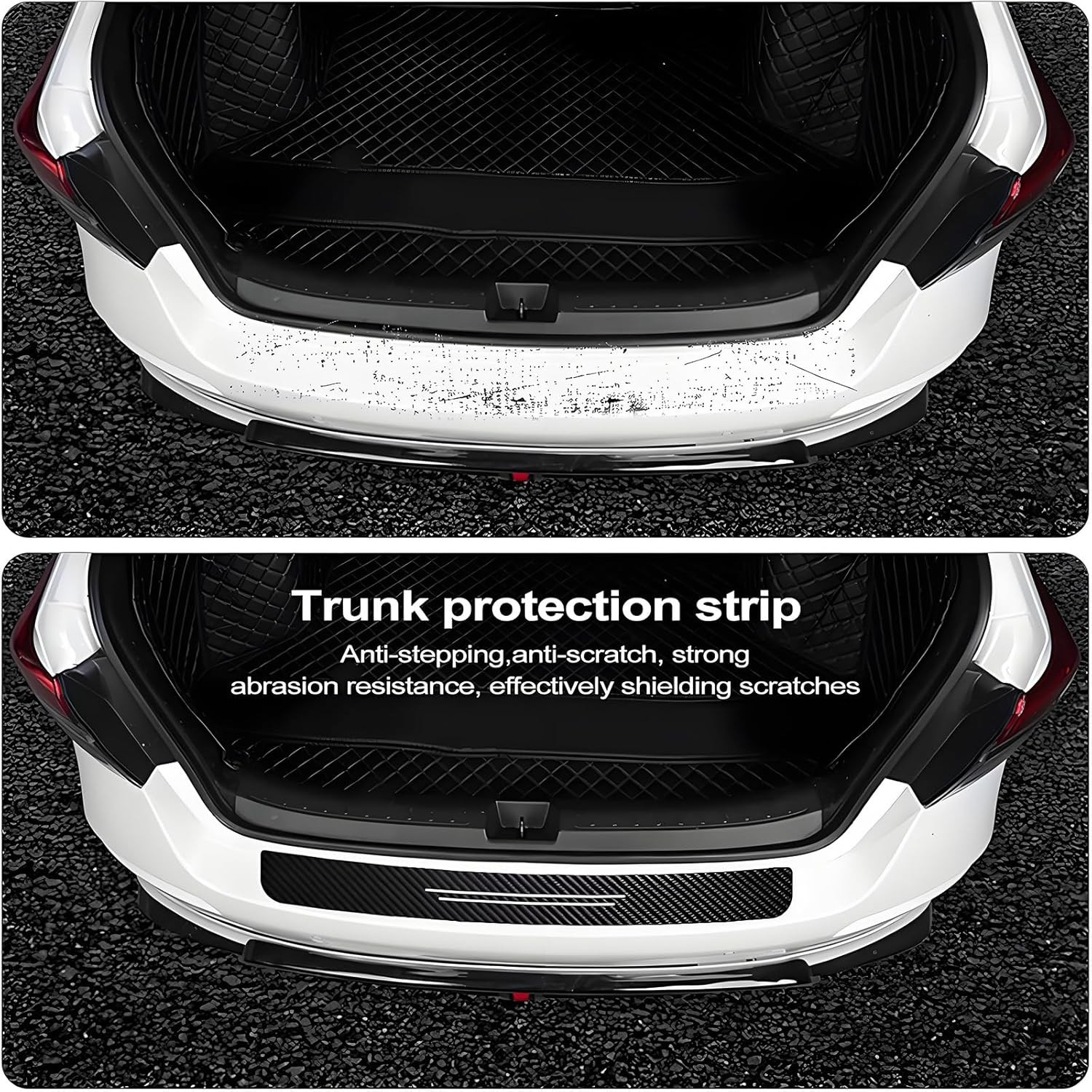 Carbon Pattern Door Sill Trunk Threshold Protector Kit Universal For BMW Vehicle
