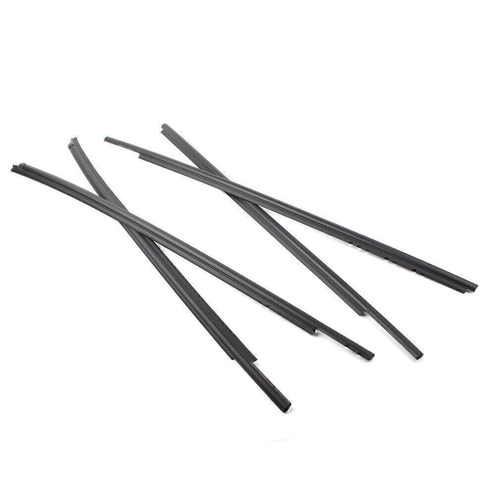 Window Weatherstrips Trim Seal Belts for Toyota Tundra CrewMax 2007-2019 Black