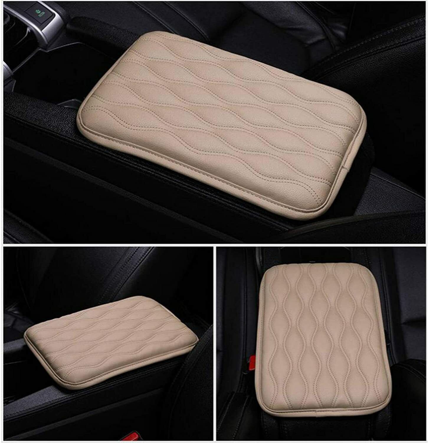 PU Leather Auto Armrest Pad Cover Center Console Box Cushion Mat Car Accessories
