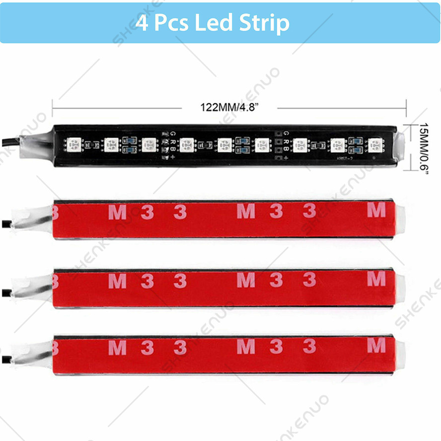 RGB-LED Car Interior Accessories Floor Decorative Atmosphere Strip Lamp Lights