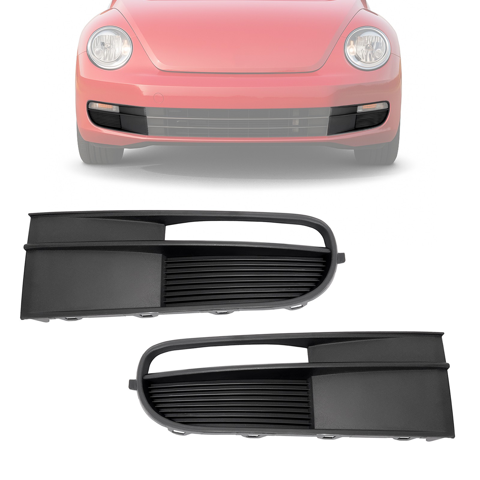 Pair Textured Black Fog Light Cover Bezel For Volkswagen Beetle 2012-2019 2016