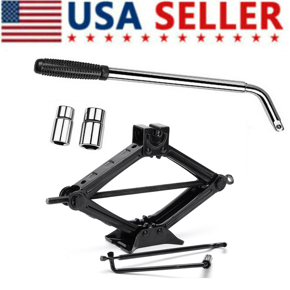 Heavy Duty Extendable Lug Wrench (17/19/21/23MM) +2 Ton Scissor Jack Stand Tire