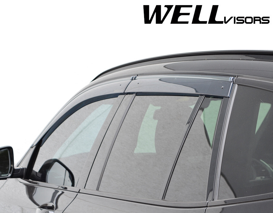 Wellvisors For BMW G01 X3 2018-2024 Window Visors Deflector Guards Black Trim