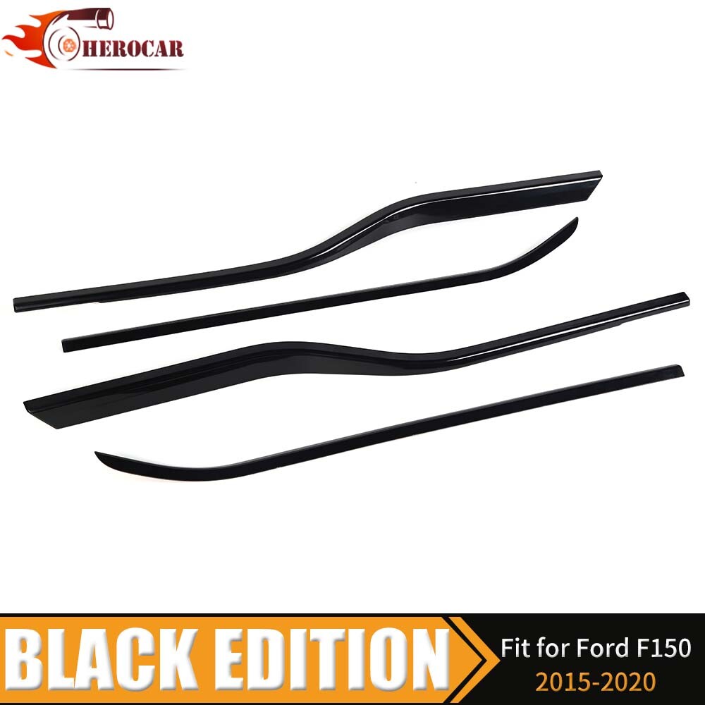 🌟Black Door Window Frame Sill Trim for Ford F150 2015-2020 Molding Weatherstrip