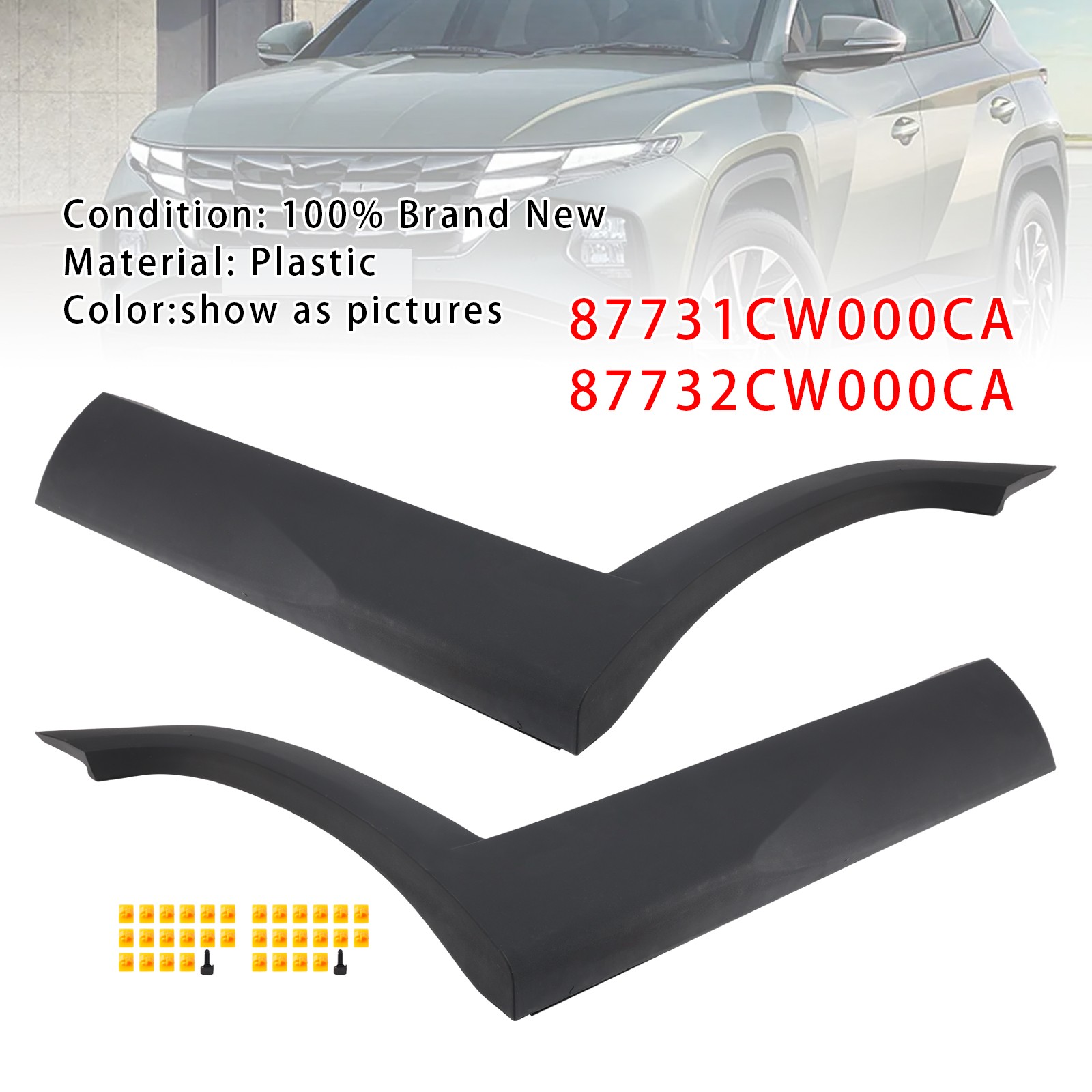 Rear Left+Right Side Door Lower Molding For Hyundai Tucson 2022~2023
