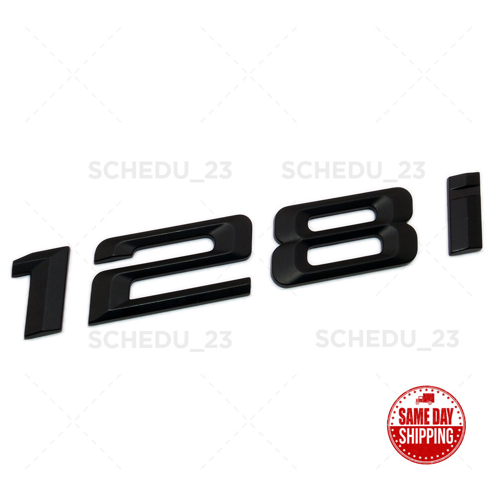 BMW 128i Rear Trunk Lid Nameplate Letter Emblem Badge M Performance Matte Black