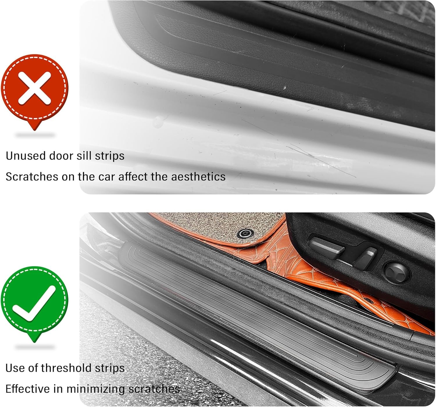 4x For Subaru Impreza 2015-2025 Car Door Sill Step Protector Cover PVC Sticker