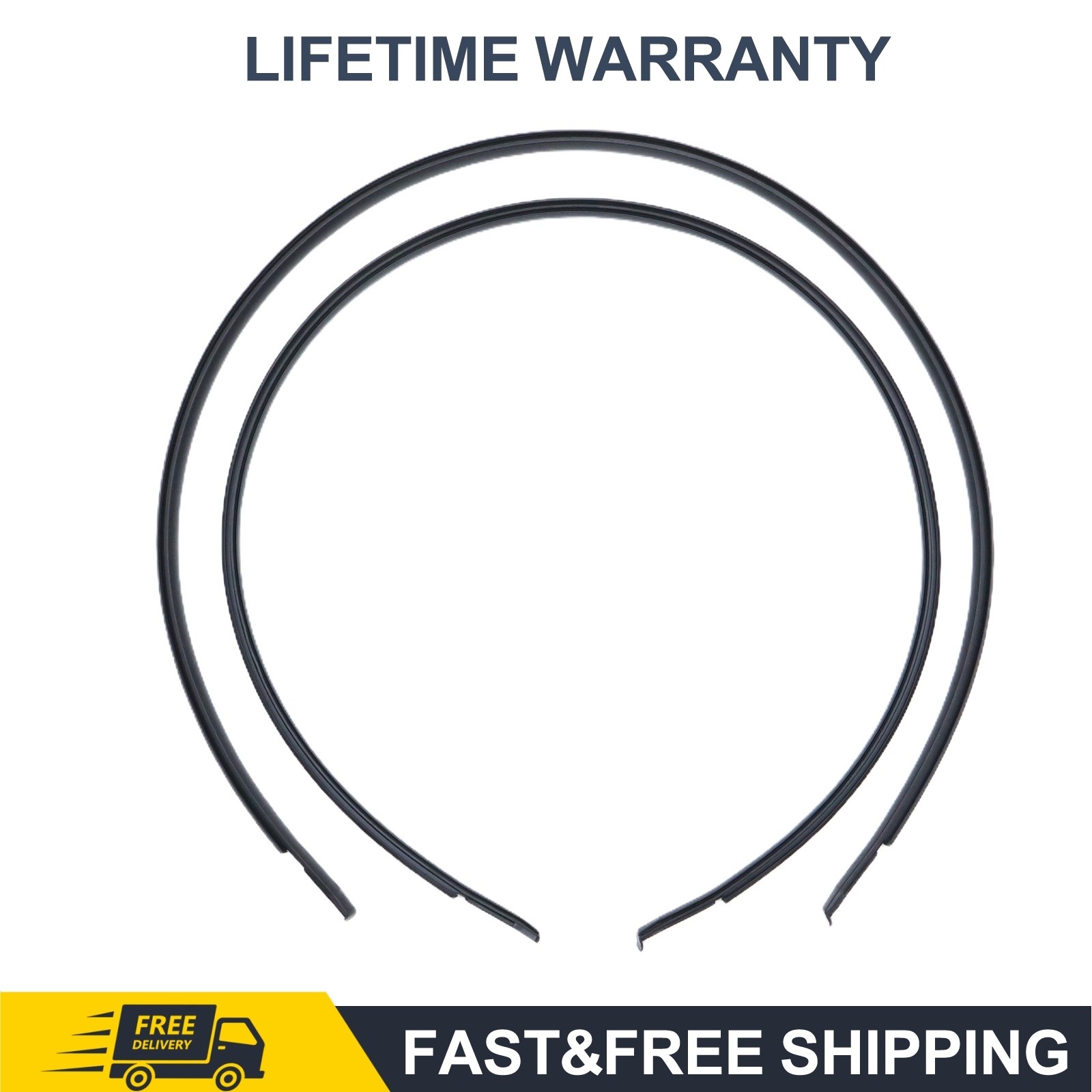Roof Seal Molding Strips Weatherstrip Pair Fits 2003-2008 Toyota Corolla CE LE