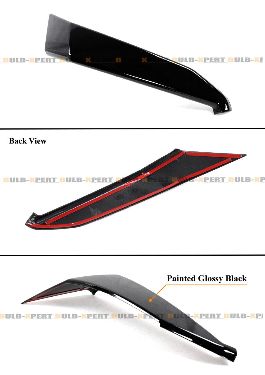 GLOSS BLACK FRONT GRILL CHROME-DELETE TRIM COVER GARNISH FOR 20-22 NISSAN SENTRA