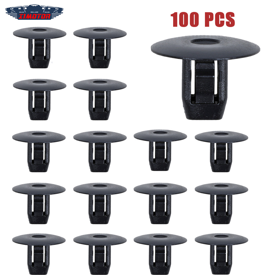 100pcs For HONDA Fender Liner Push Type Retainer Clip Fastener Splash Shield