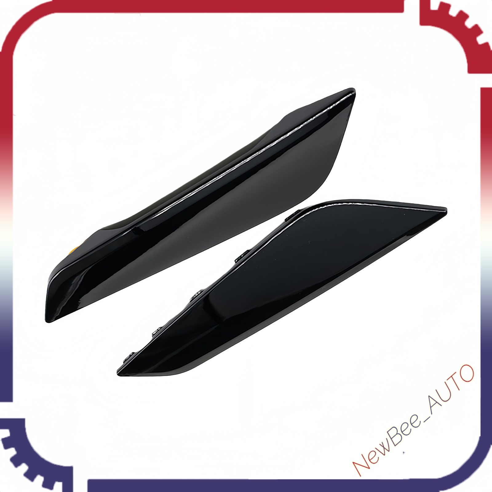 New Gloss Black Side Wing Air Vent Trim Pair for 2017-2023 BMW G30 5 Series US