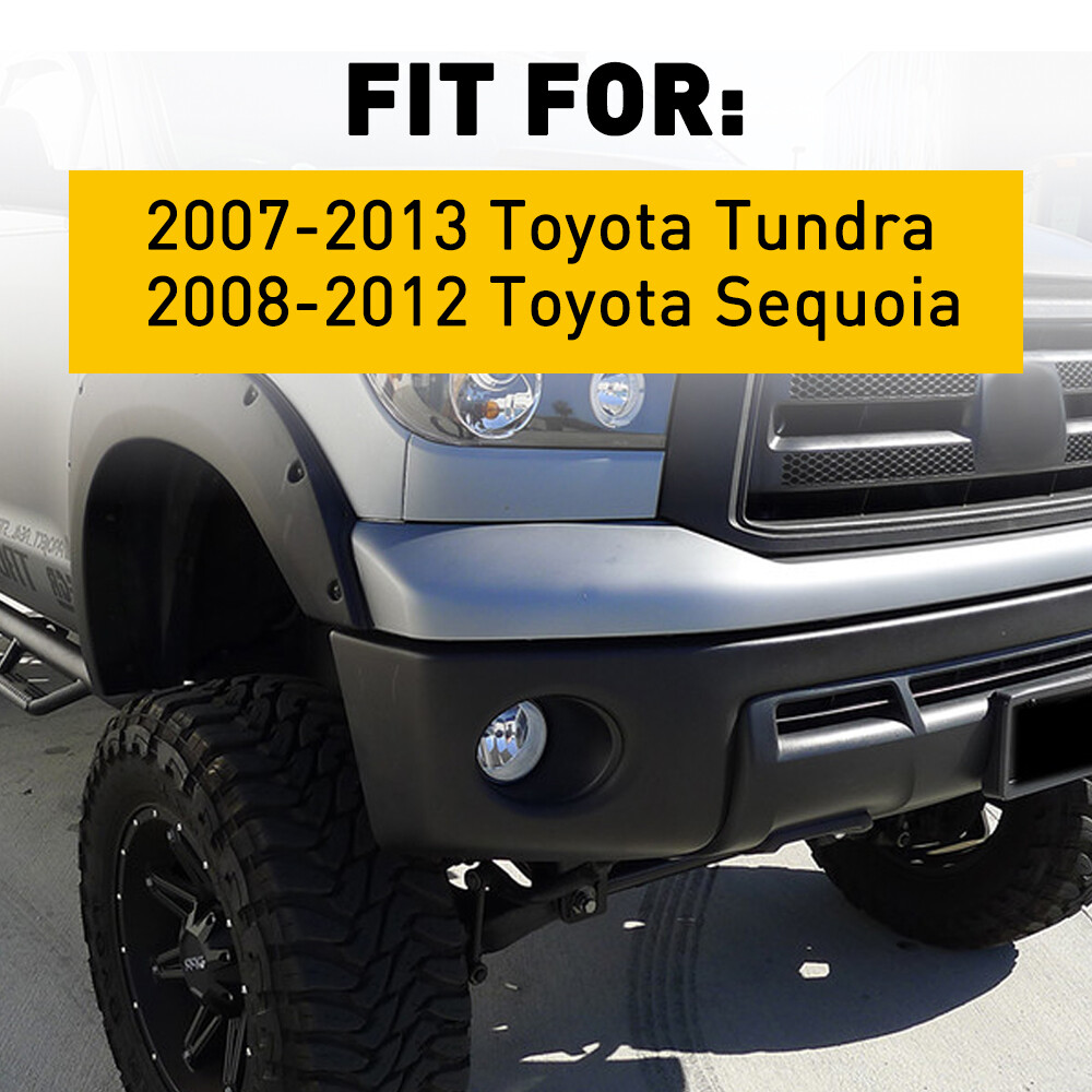 2x Front Bumper Grille Headlight Filler Trim Cover For 2007-2013 Toyota Tundra