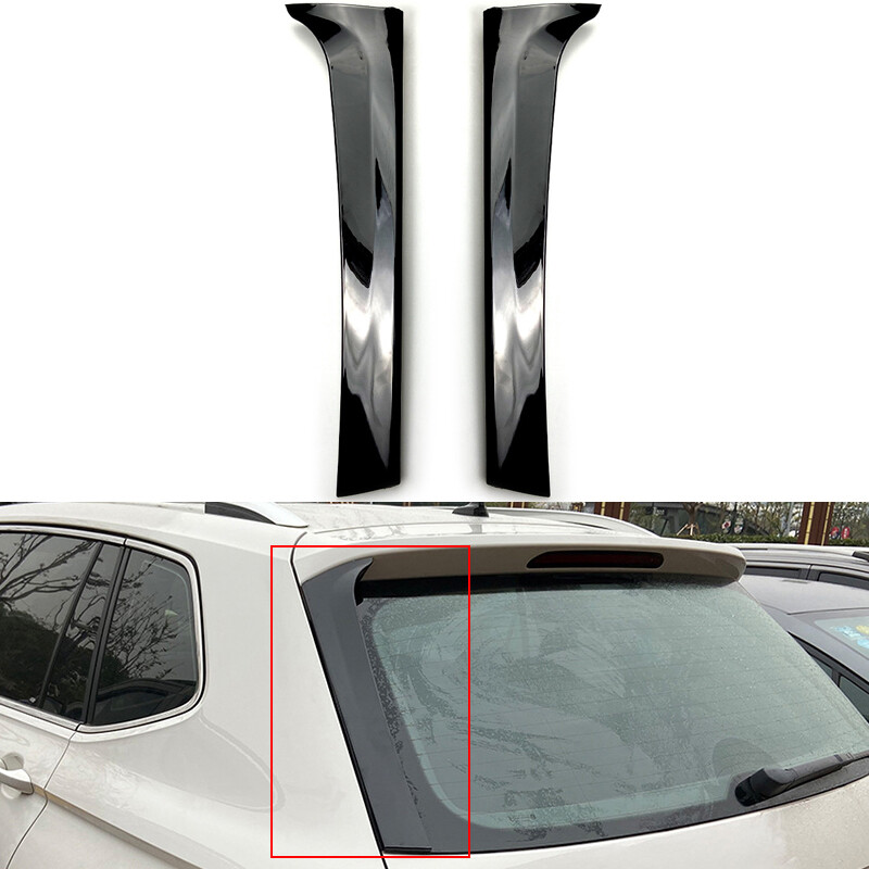 For VW Tiguan MK2 2017-2023 Rear Window Side Spoiler Trim Plastic