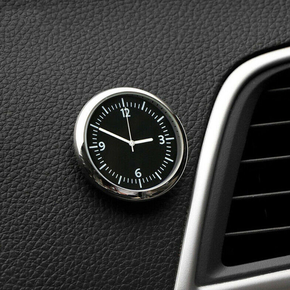 Mini Pocket Quartz Digital Analog Watch Stick-On Clock Luminous Fit For Car Boat