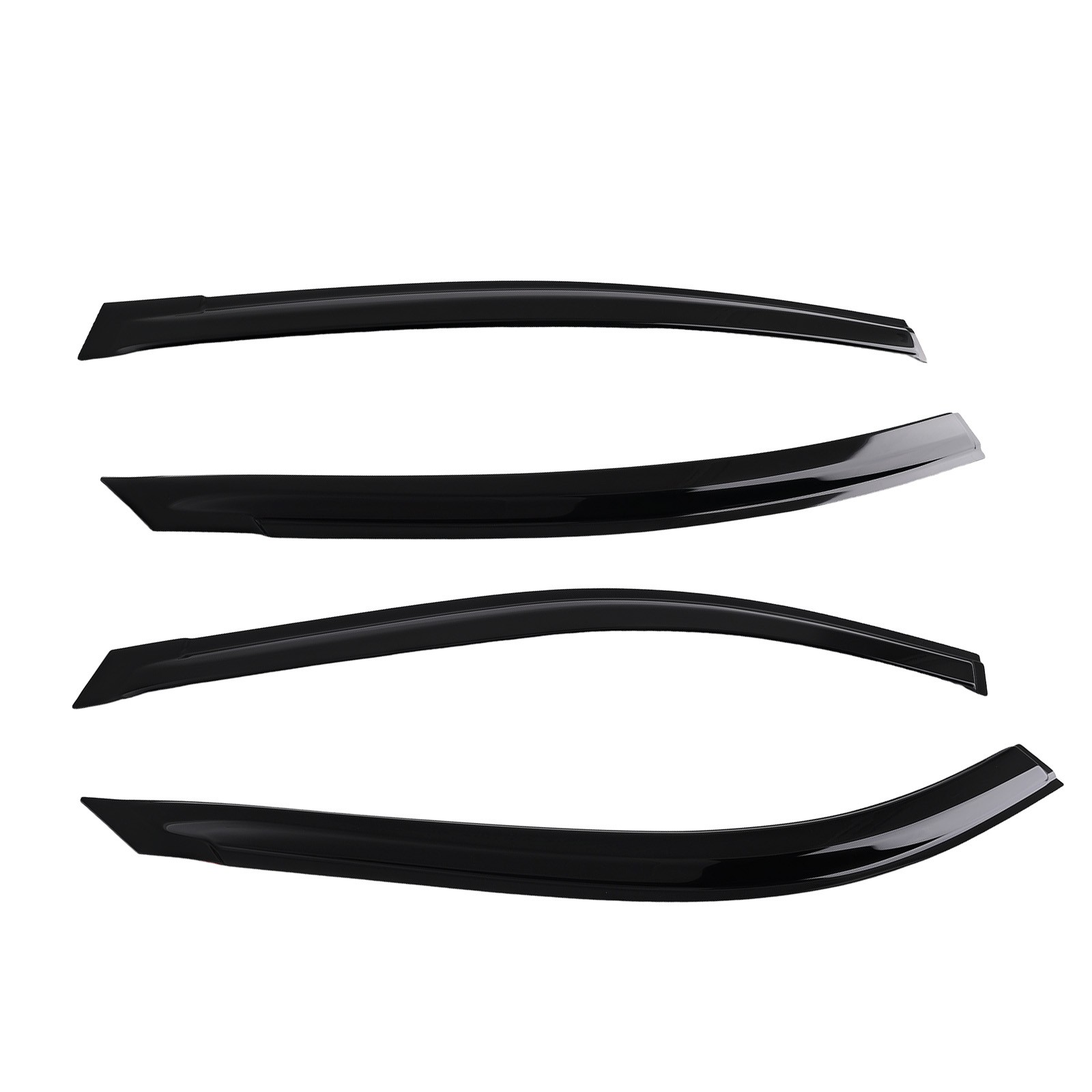 Acrylic Window Visors Rain Guards Set for Nissan Altima 2019-2024 Black 4pcs