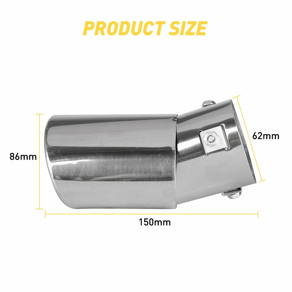 Car Exhaust Muffler Tail Stainless Pipe Tip Steel Replacement Accessories CN