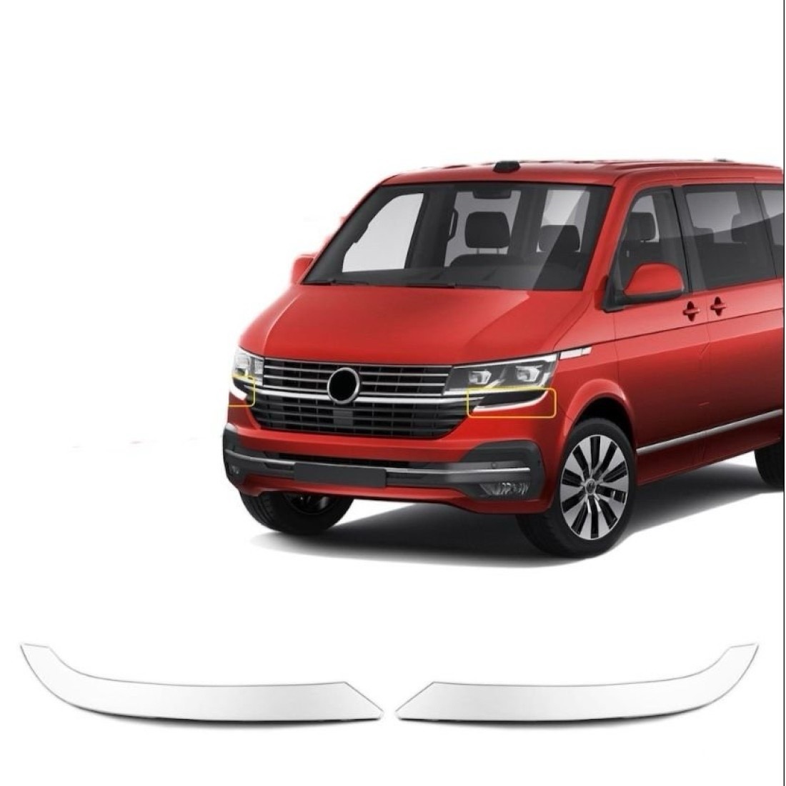 Chrome Headlight Lower Trim 2Pcs For Transporter T6.1