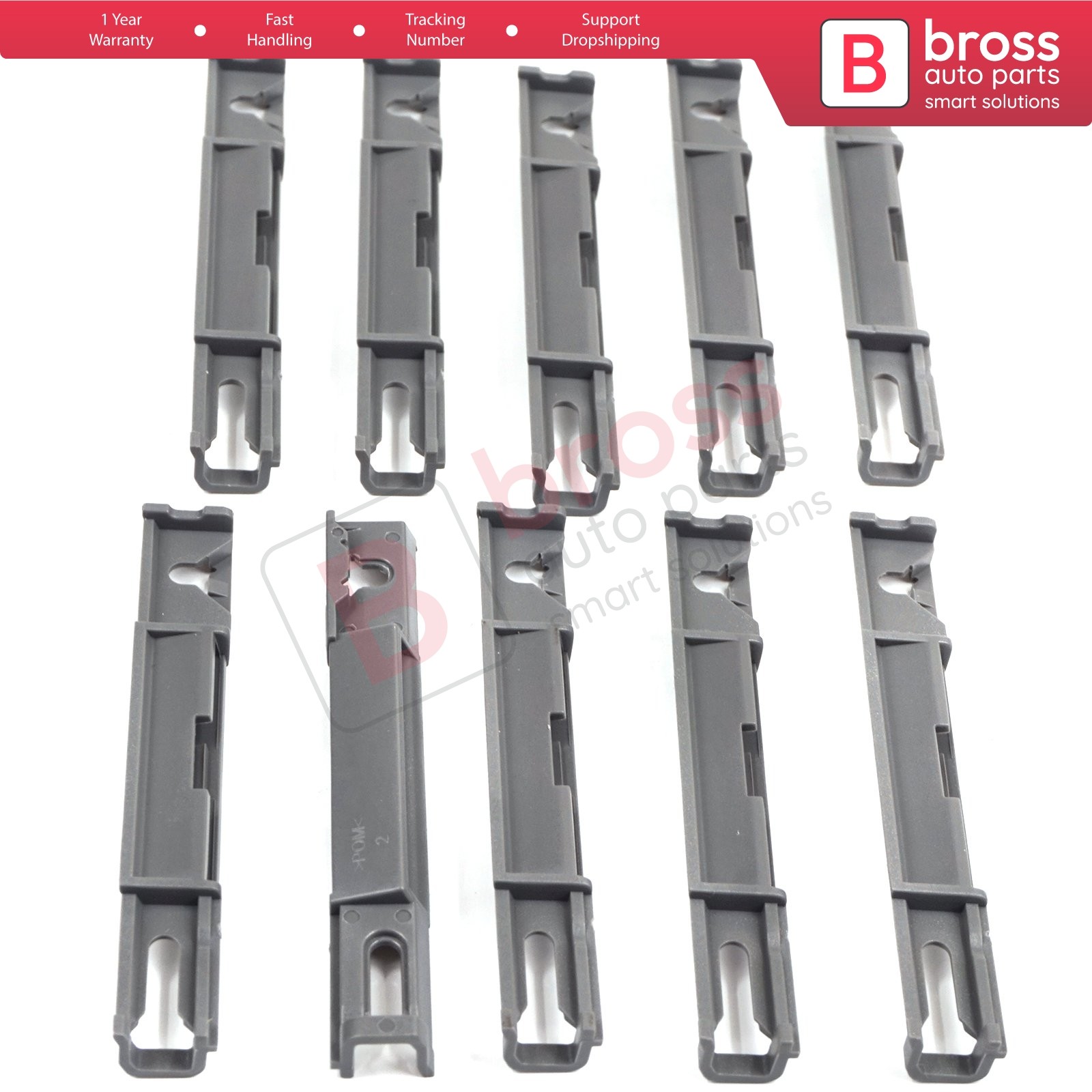 10 Pcs Front Windshield Glass Side Molding Fastener for Citroen Peugeot 811025