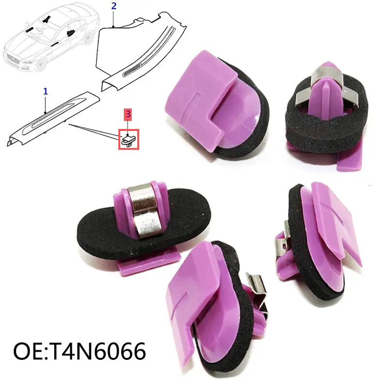 5PCS Door Tread Sill Plate Retainer Buckle Clip For Jaguar XE XF F-PACE I-PACE