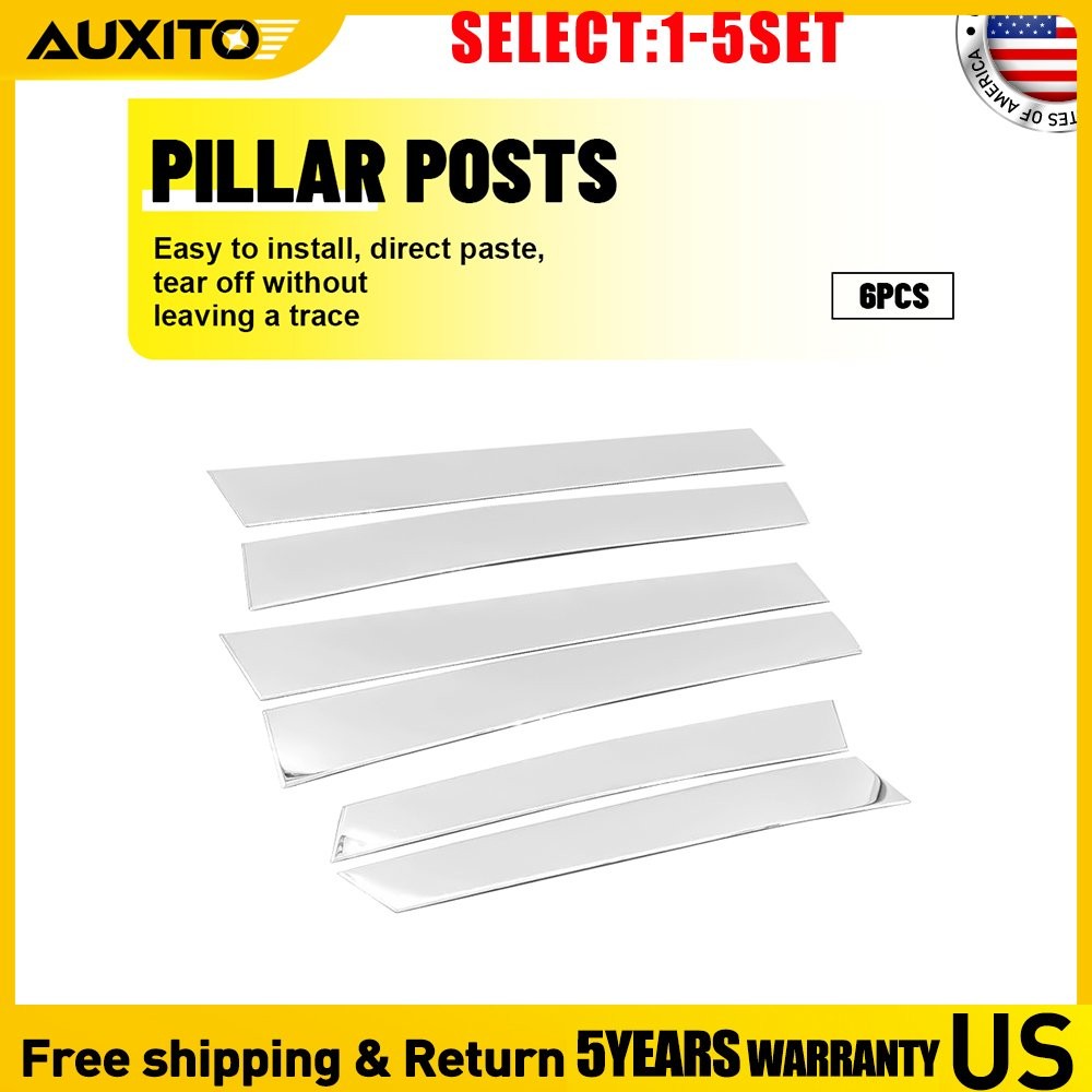 Chrome Pillar Posts Covers 6PCS Door Trim FOR HONDA CRV 2007-2011 6-30X