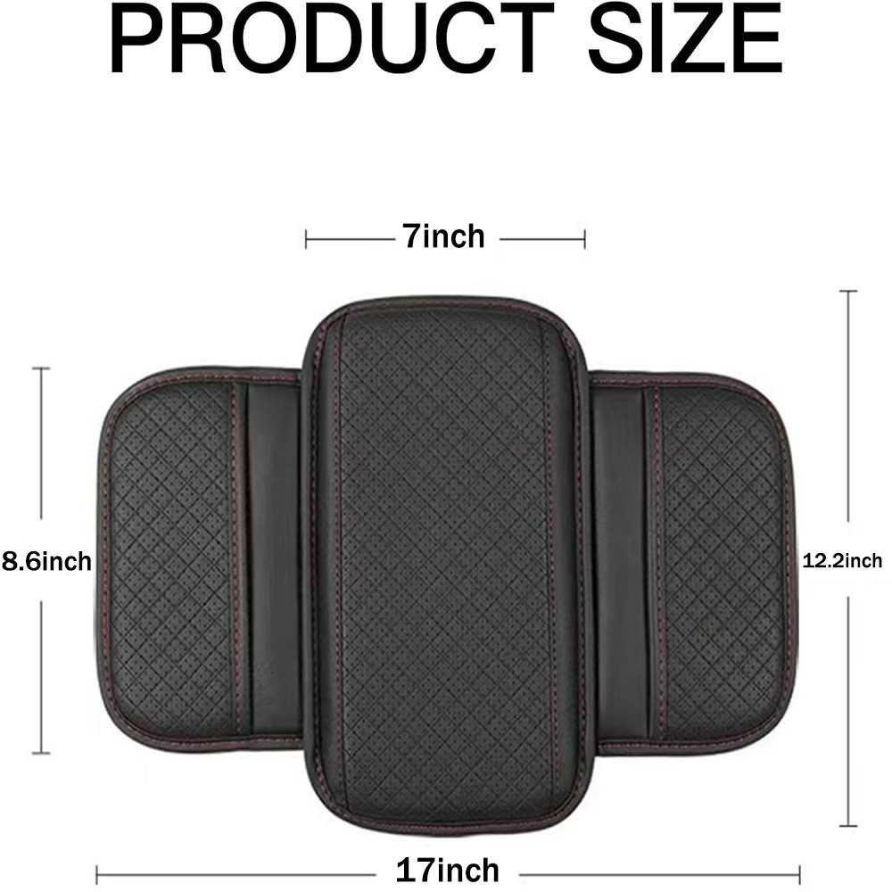 Car Memory Foam Leather Armrest Cushion Cover Center Console Box Pad Fit Honda