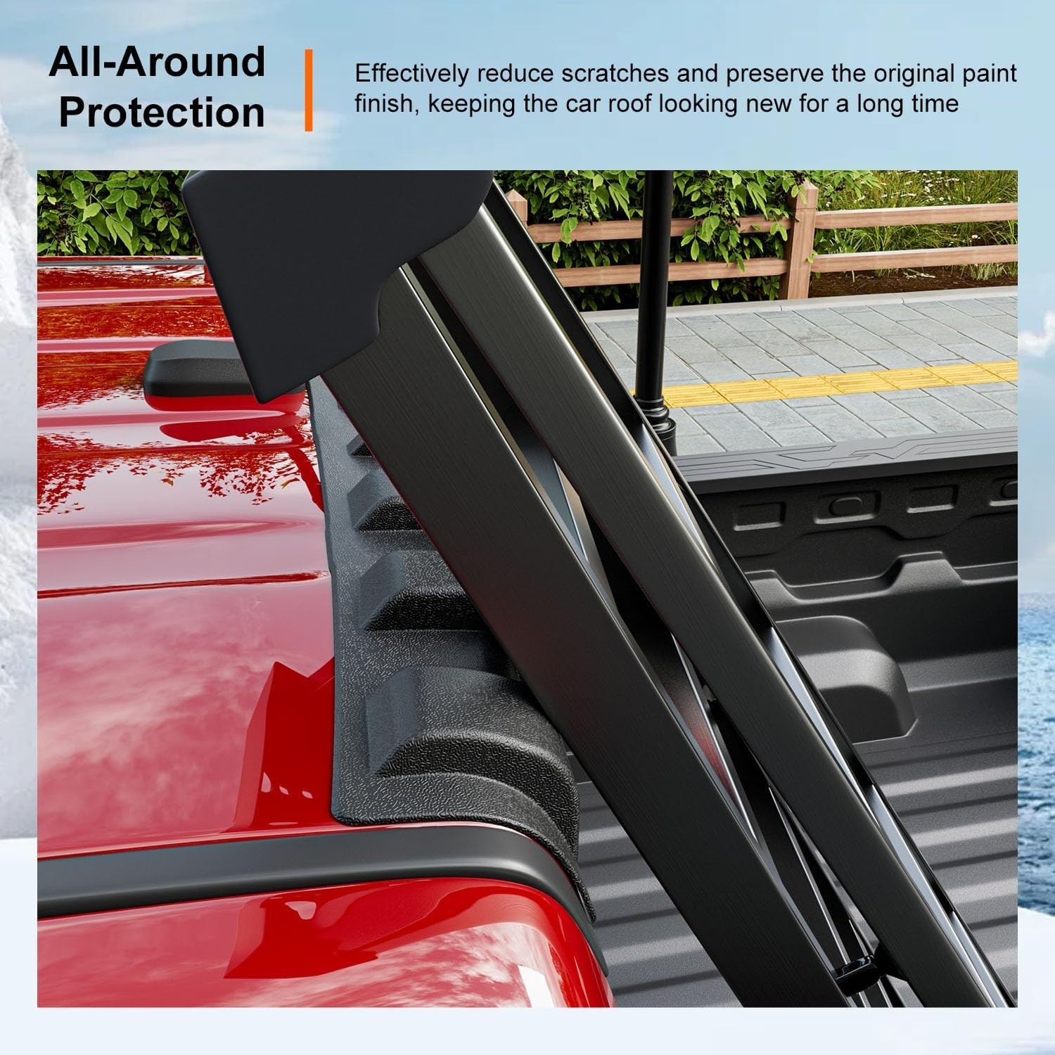 For 2023-2026 Chevy Colorado GMC Canyon Rear Roof Protector Truck Cab Roof
