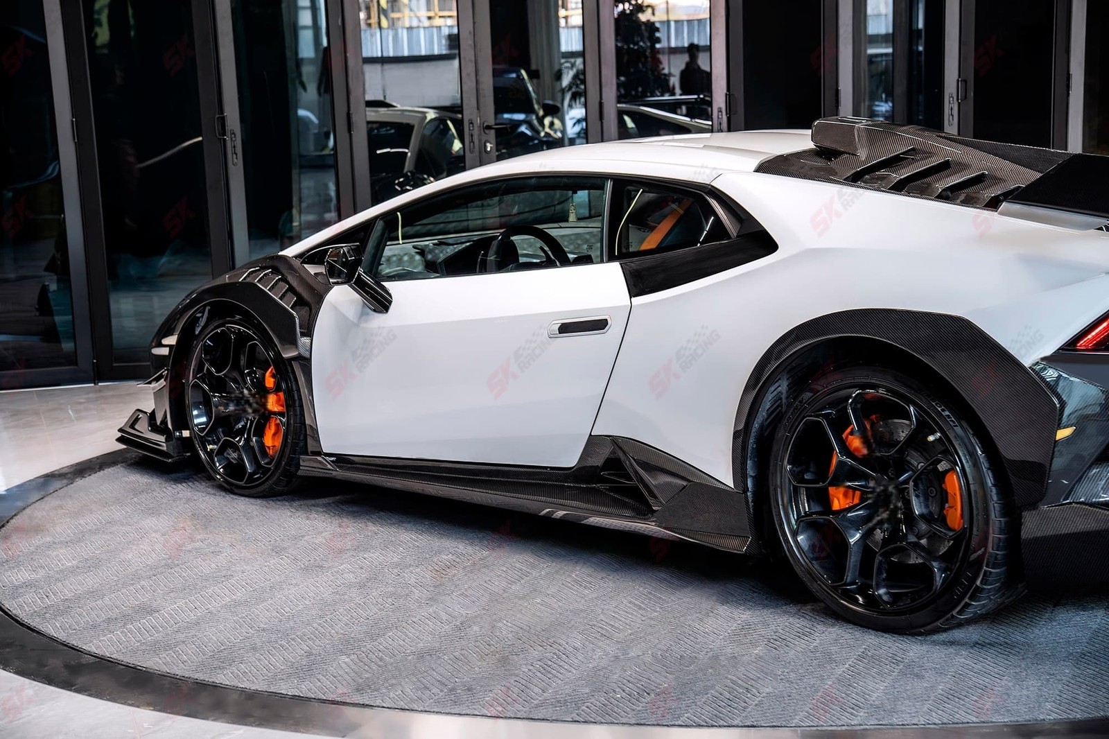 For Lamborghini Huracan LP580 LP610 Dry Carbon Fiber Side Skirts Extension Panel