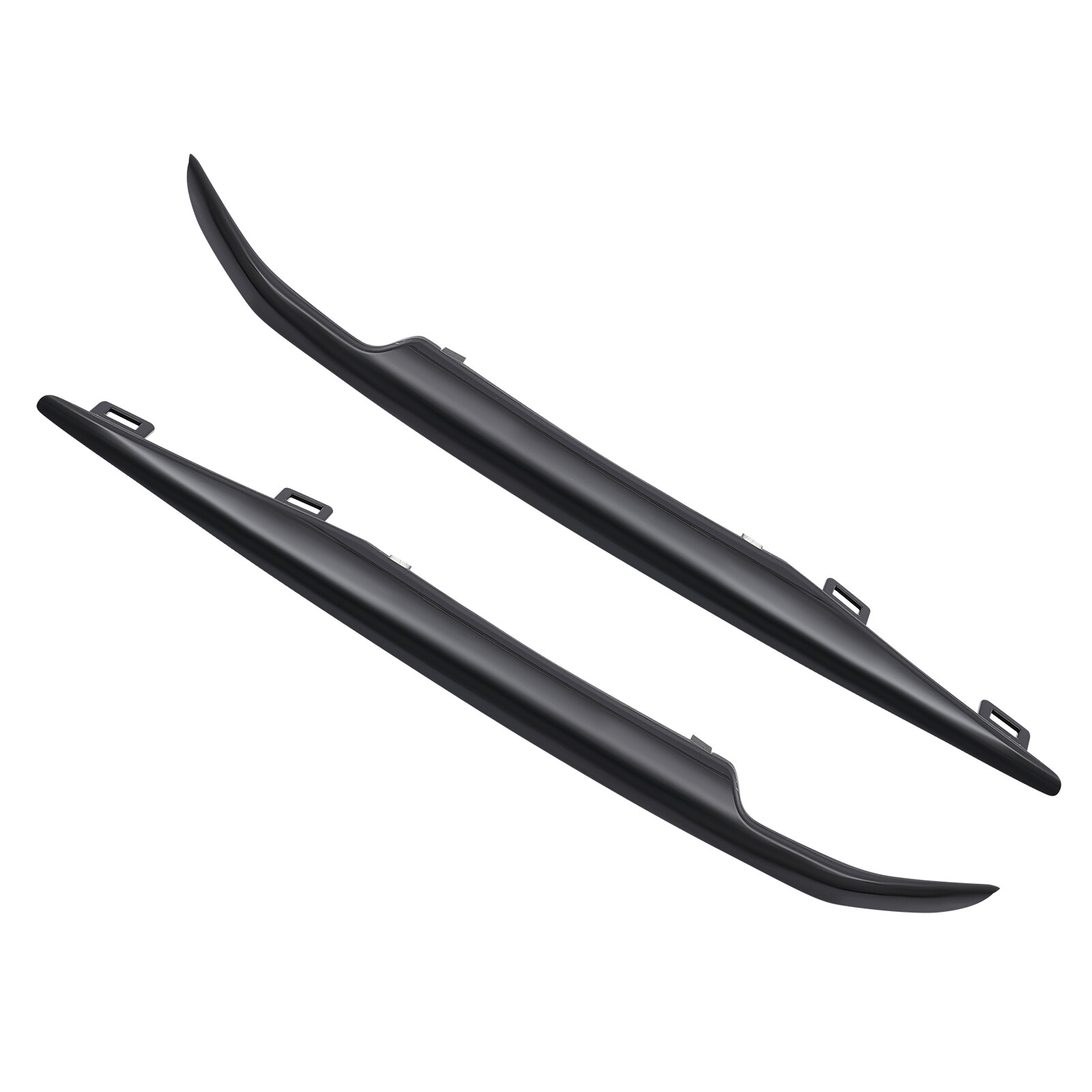 Black Front Left+Right Bumper Trim Set For 2015-2020 Cadillac Escalade Fits ESV