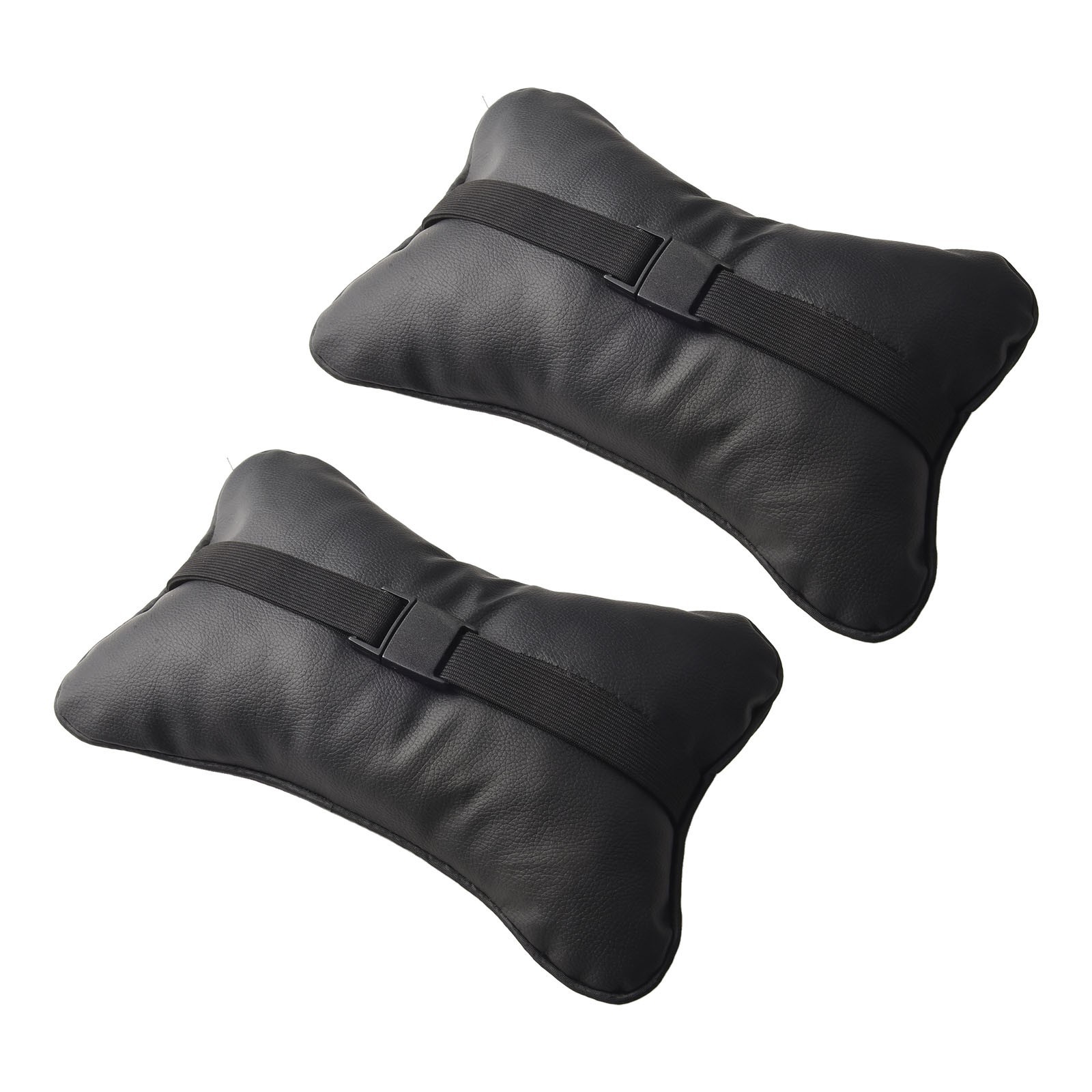 High Quality PU Leather Head Neck Rest for Car For Seats 2pcs Travel Comfort