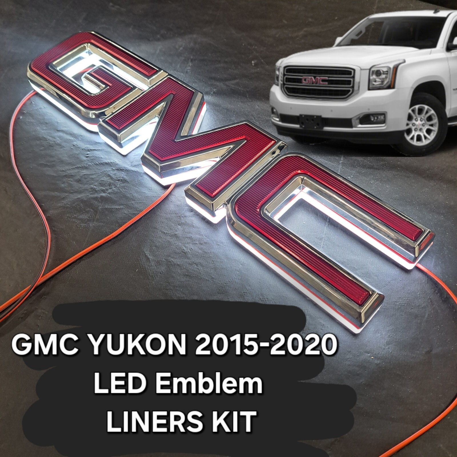 illuminated Liners for Emblem Letters 2015-2020 GMC Yukon