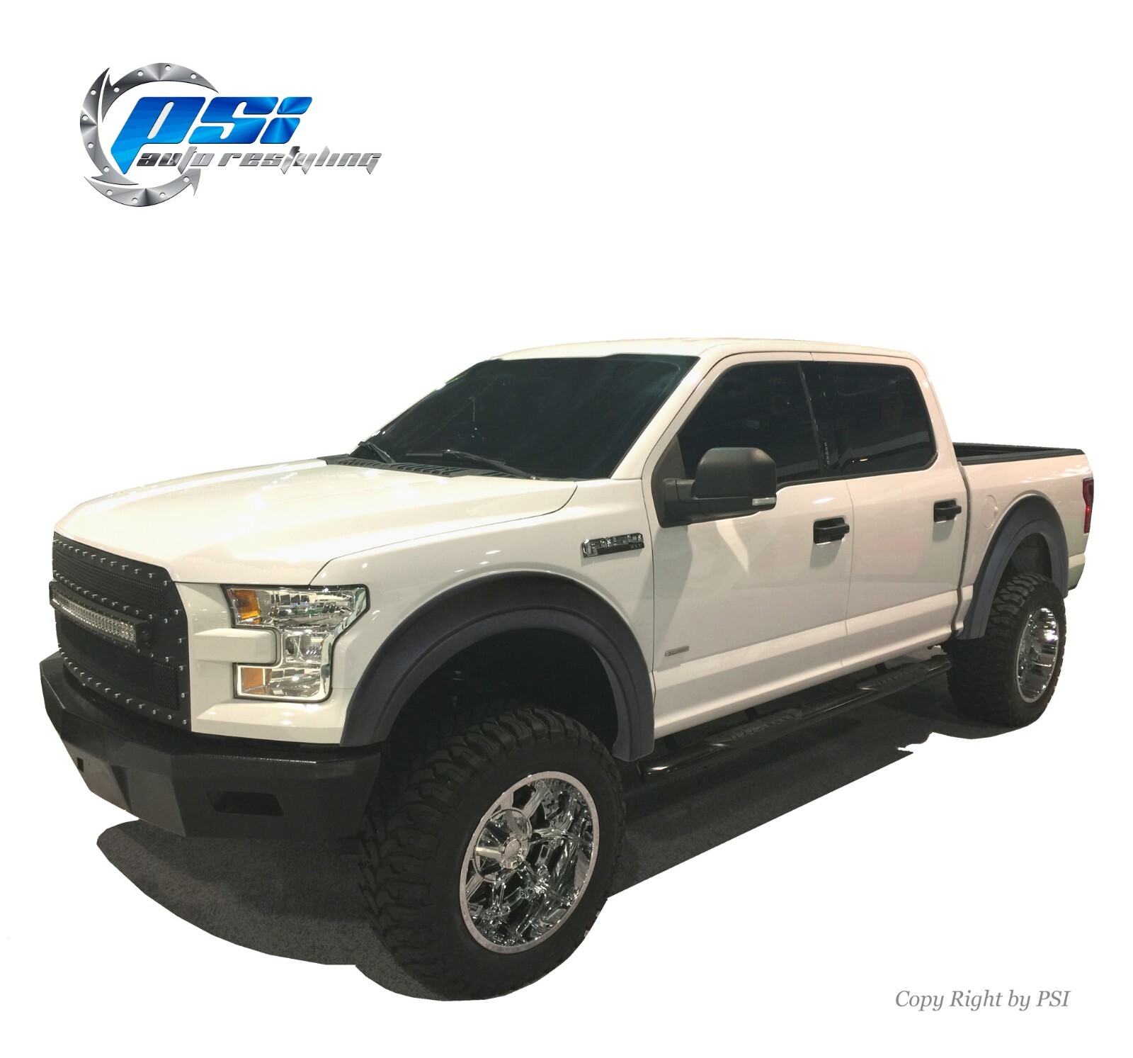 Extension w/ Trim Style Fender Flares Fits Ford F-150 2015-2017 Textured Fsh