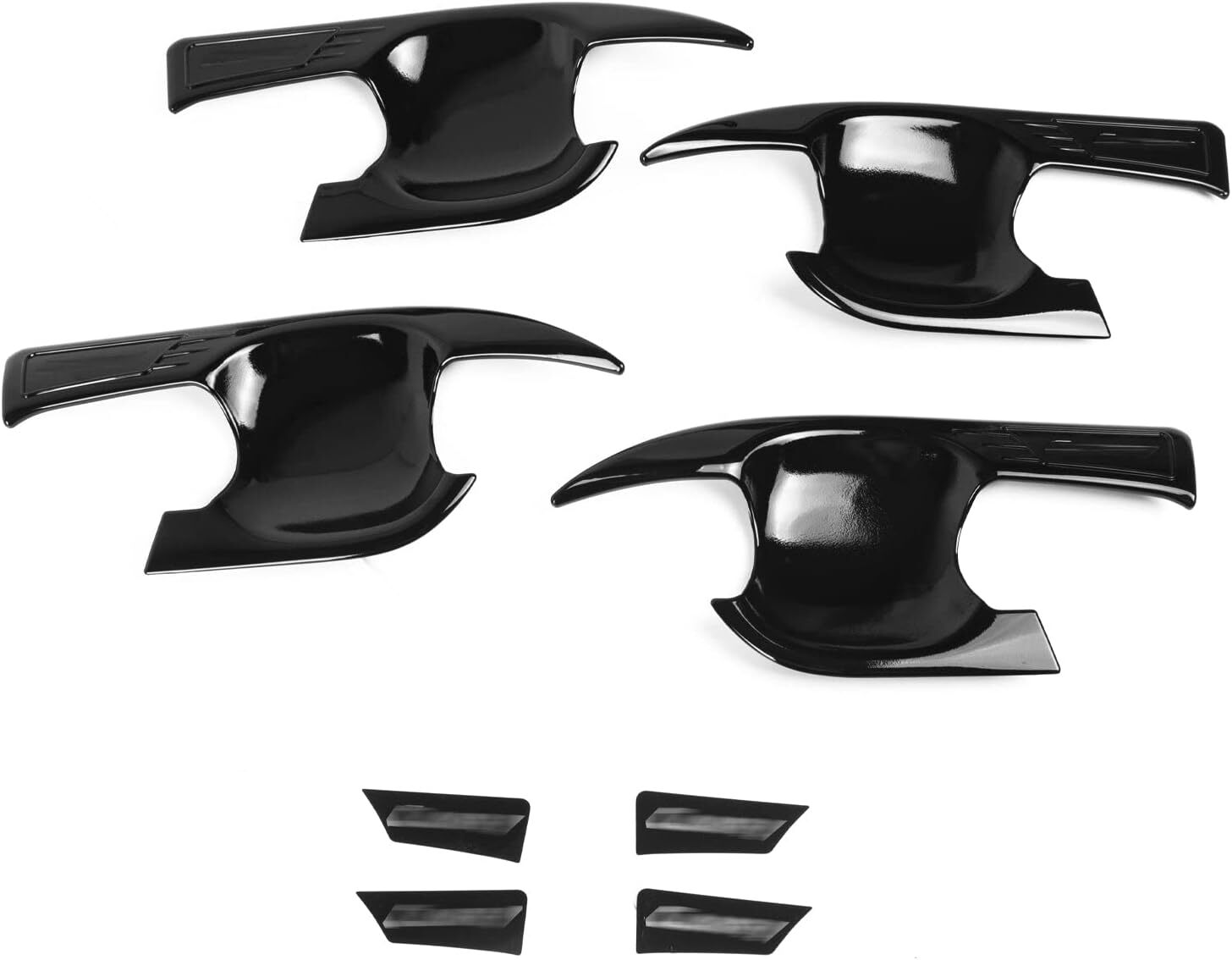 Glossy Black Side Door Handle Bowl Trim Overlay Kits For Toyota Camry 2018-2025