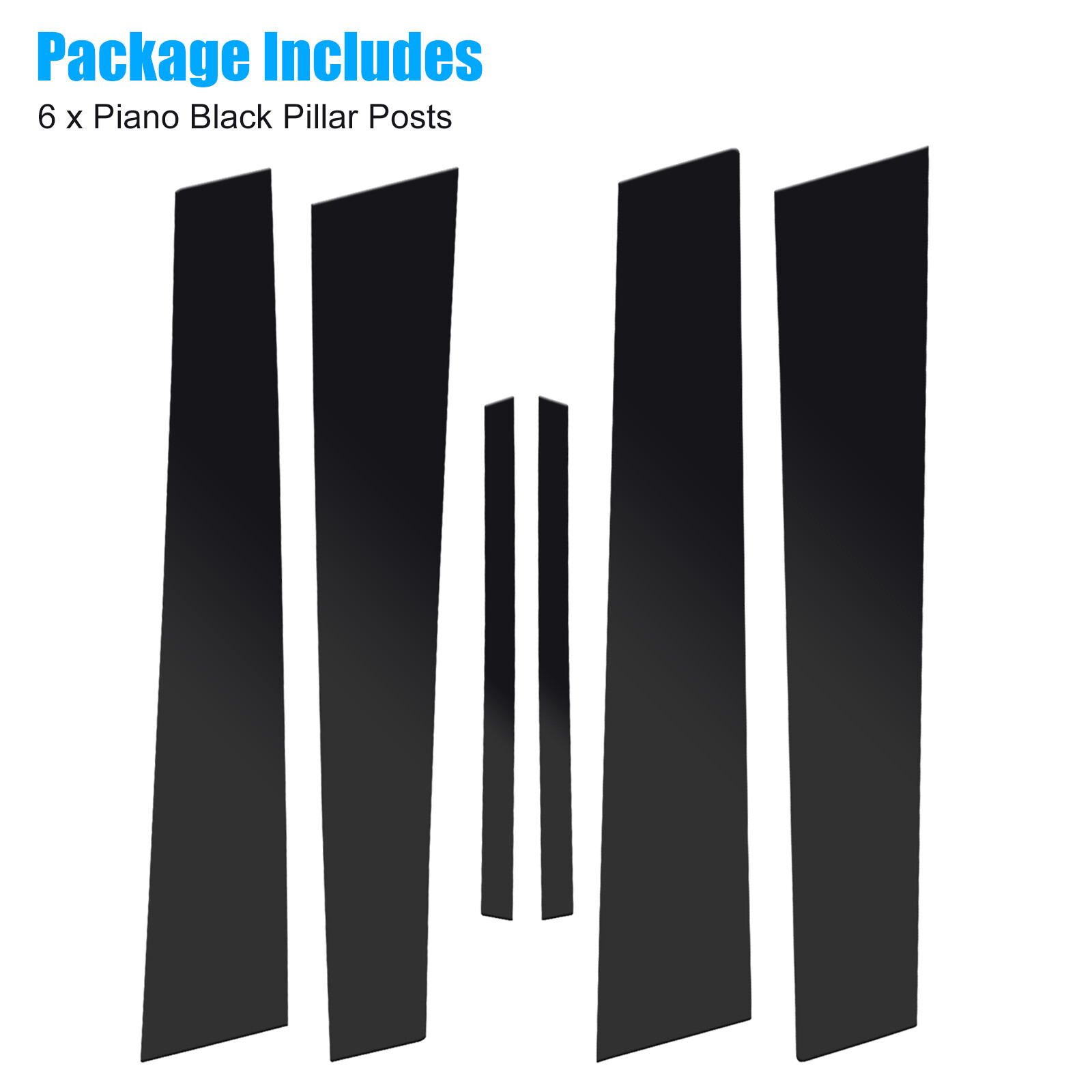 Window Pillar Posts Door Trim Molding Black Cover For Honda Civic Sedan 2006-11