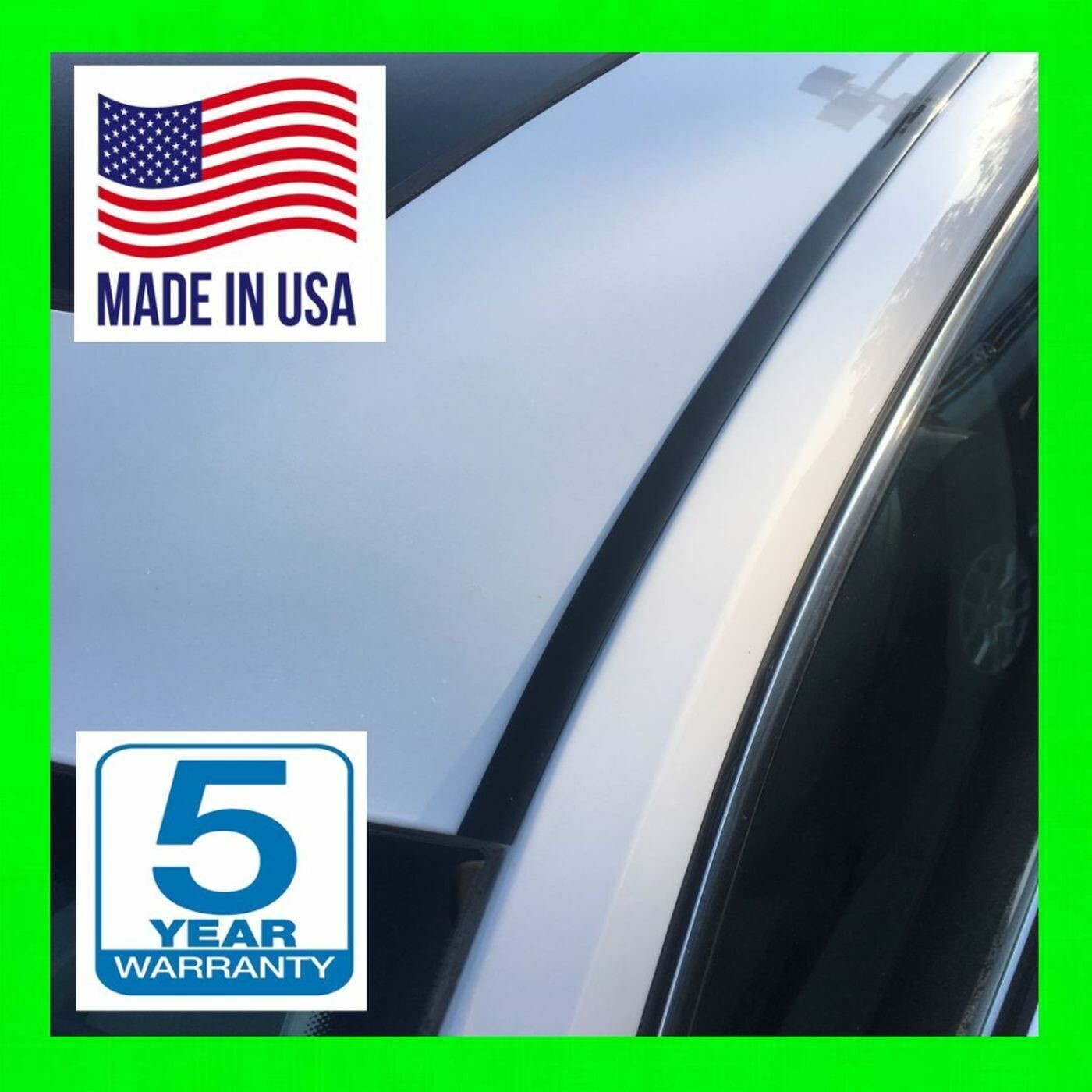 FOR ACURA BLACK 2PC ROOF TOP TRIM DRIP MOLDINGS COVERS SET 5 YEAR WARRANTY a