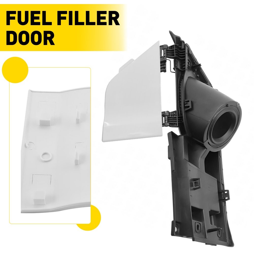 For 15-23 Ford Transit Van 150 250 Fuel Filler Door Housing + Gas Cover White