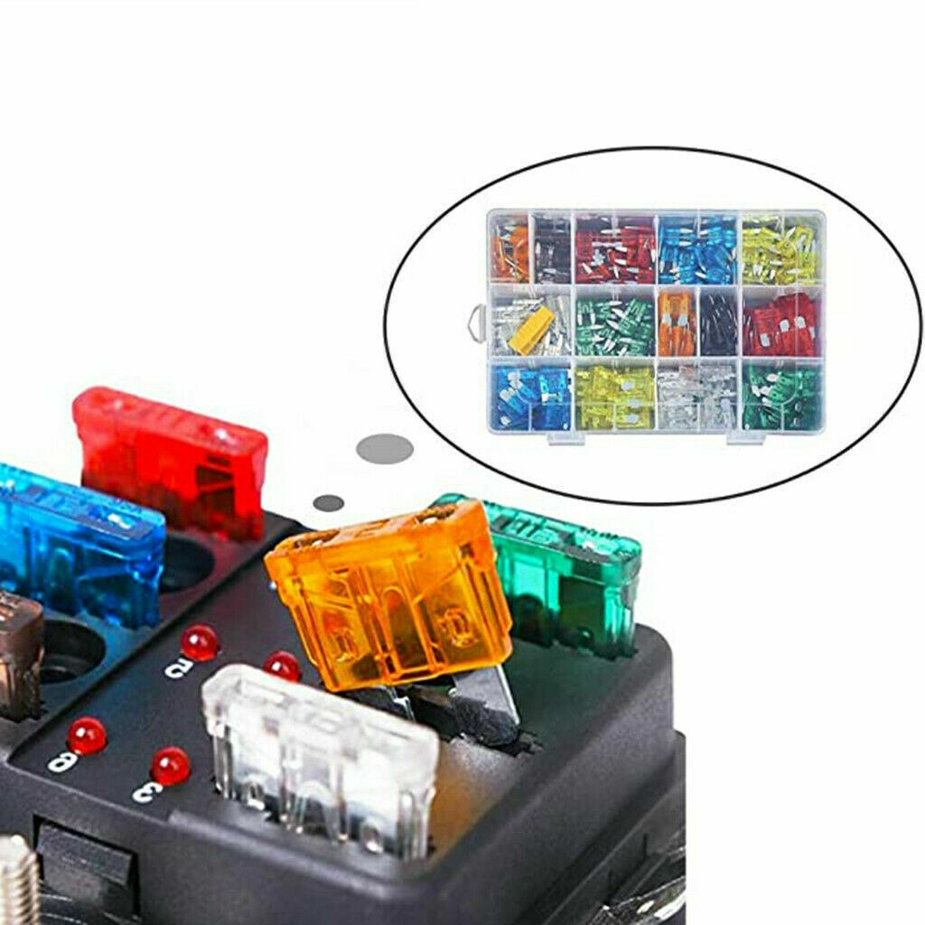 300pcs Car Blade Fuse Assortment Assorted Kit Blade Set Auto Truck Automotive
