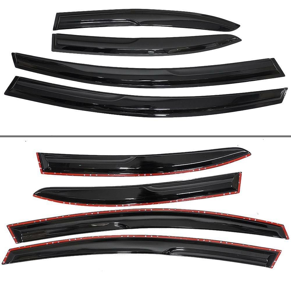For 2006-2011 Honda Civic Sedan JDM Mugen Style Window Visors Vent Rain Guards