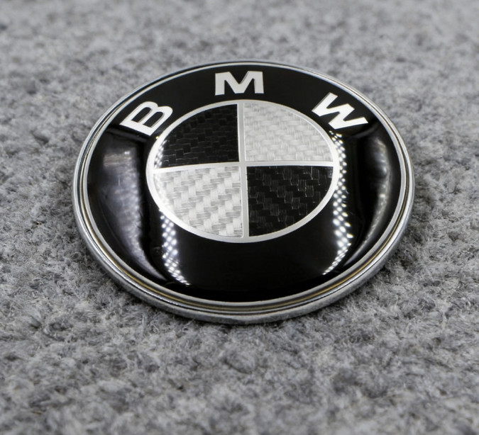 7Pcs Black Grey Emblem Centre Caps Badges for BMW Model 82mm/74mm/68mm/45mm