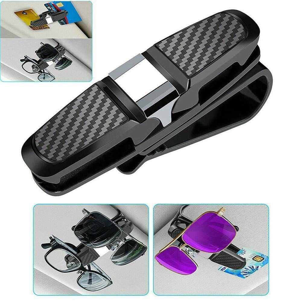 None Sunglasses Clip Holder 10×3.5×4.2cm Card Ticket Holder 2pcs Black