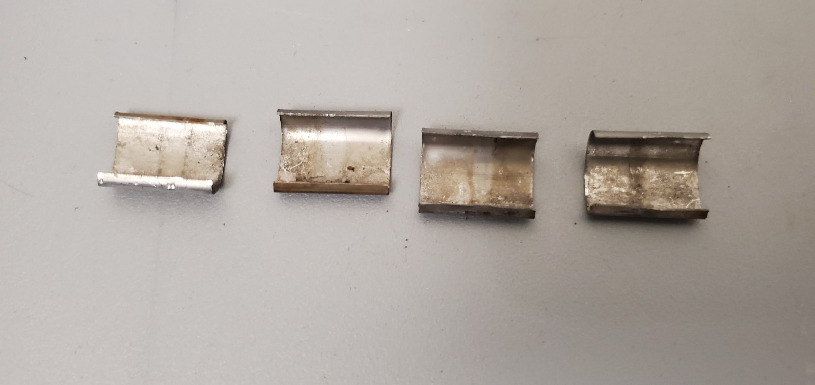 1949 1950 1951 FORD SHOEBOX EXTERIOR WINDOW STAINLESS TRIM CONNECTORS 4 PCS
