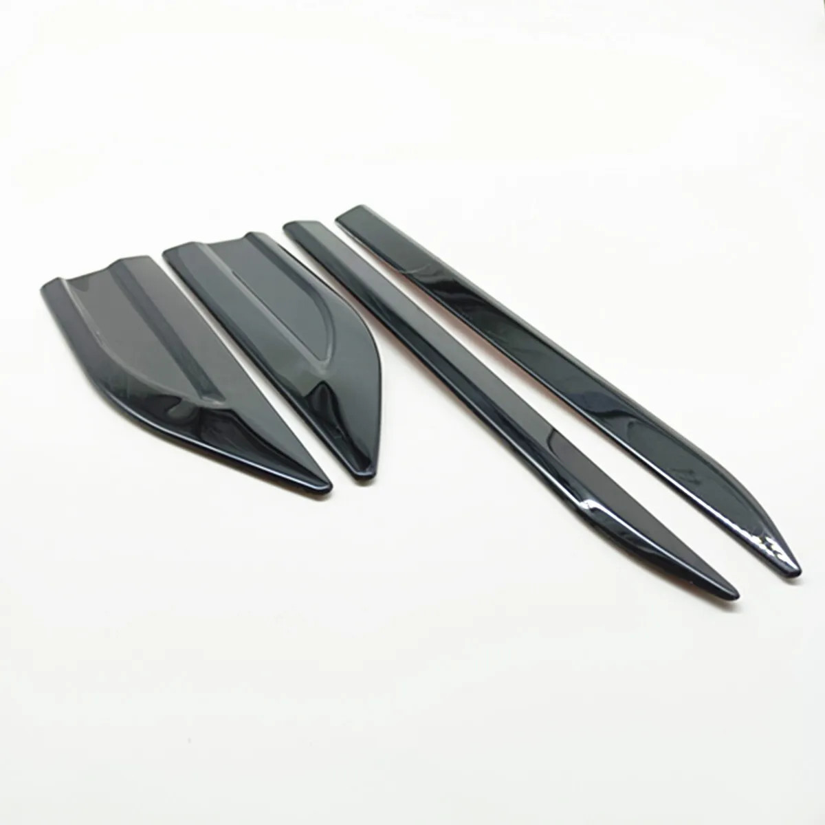 Black Polished Air Vent Fender Decal Wing Cover Trim Sticker For Car Door Side