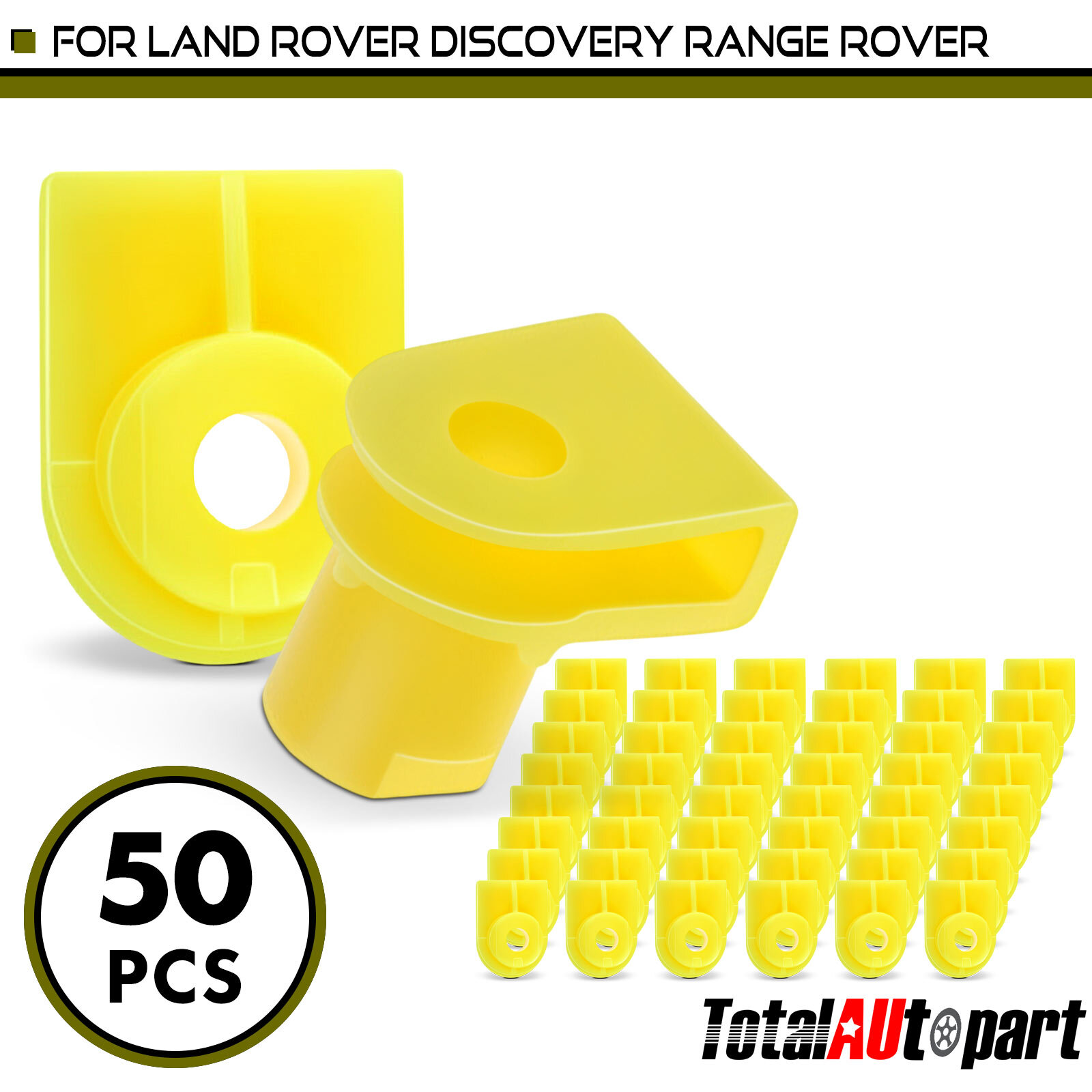 50Pcs Fasteners Front & Rear Bumper & Fog Lamp U-Nut for Land Rover M3.5 Screw