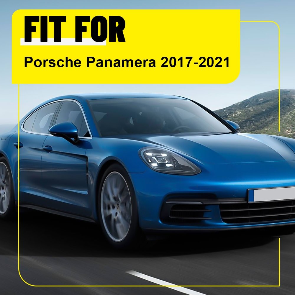 4x Pillar Post Window Door Trim Glossy Black for Porsche Panamera 2017-2021 NEW^