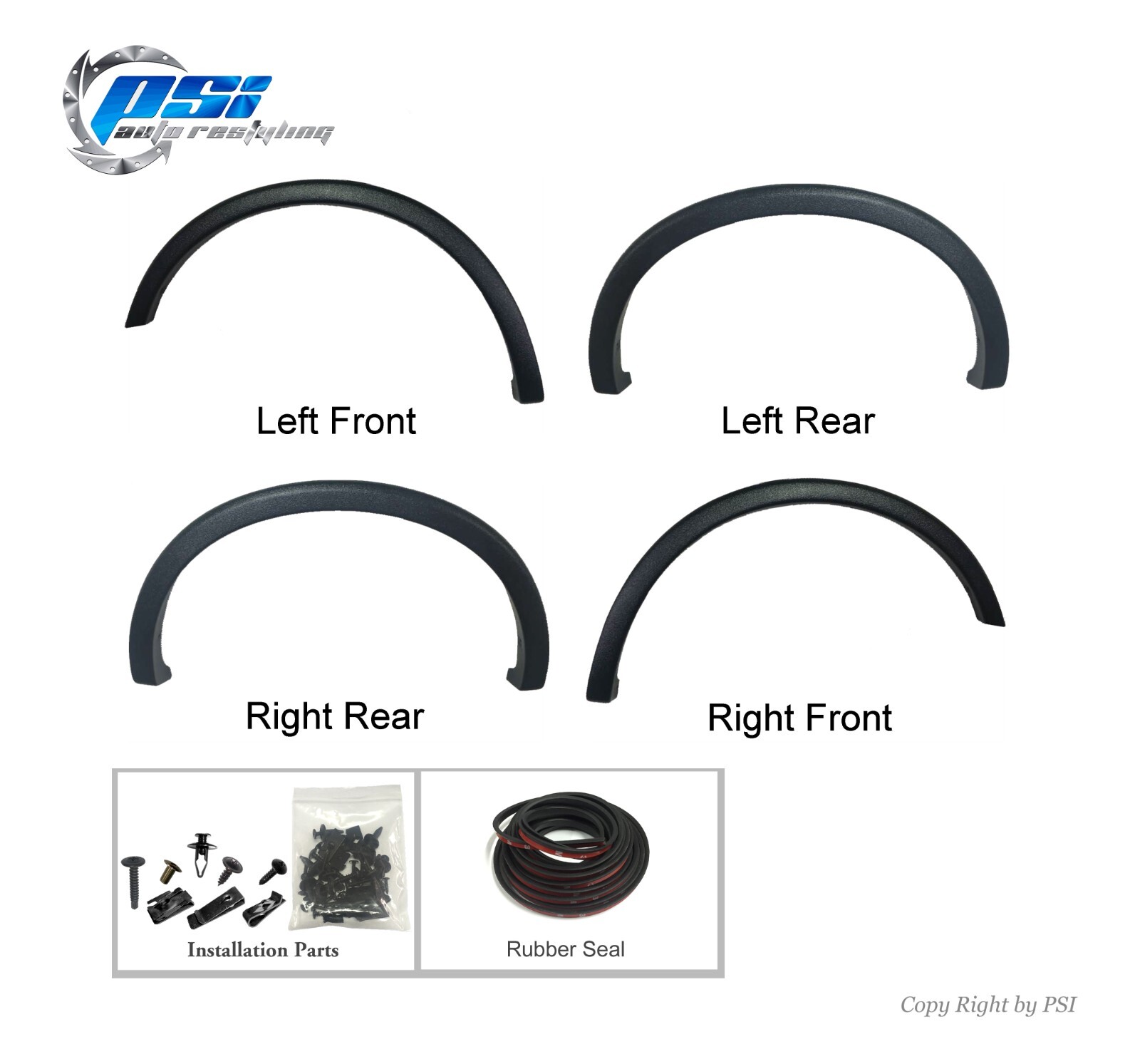 OE Style Fender Flares Fits Ford F-150 2018-2020 Sand Blast Textured Finish