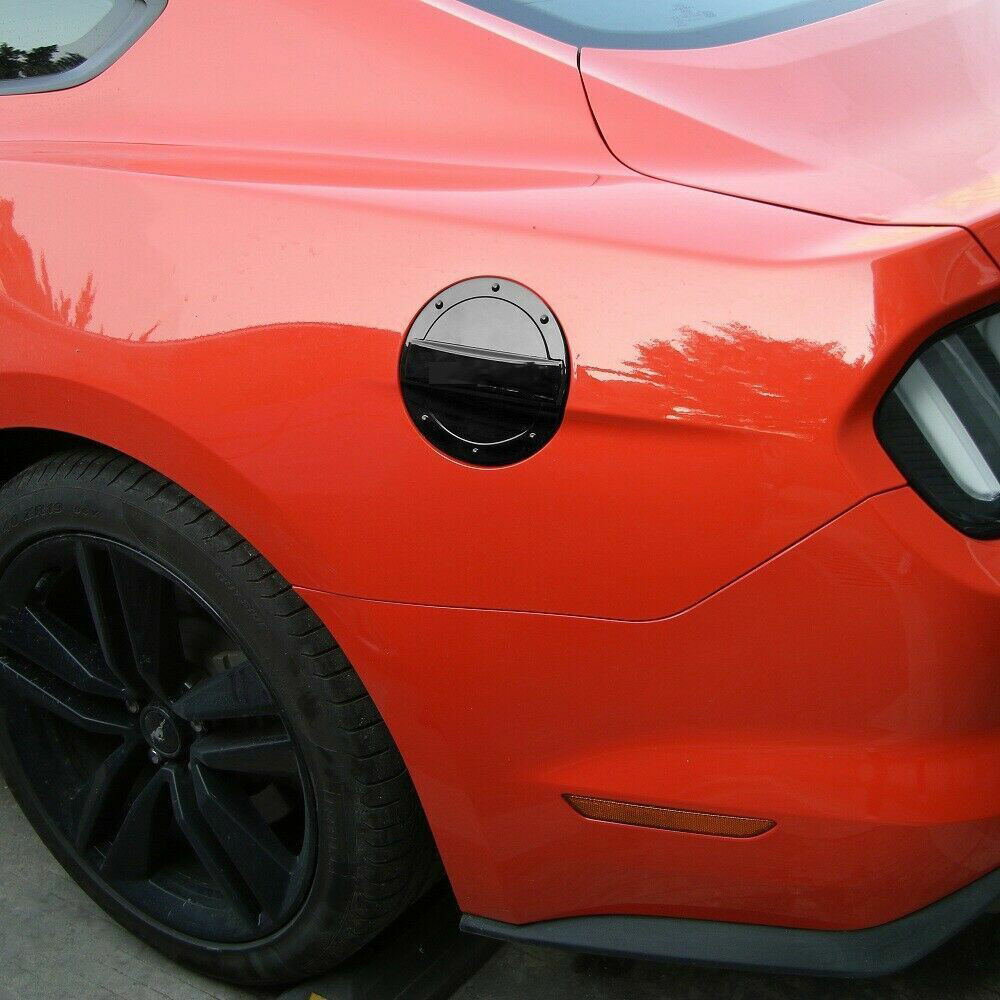 Exterior Gas Cap Fuel Filler Door Cover Trim Black for Ford Mustang 2015-2023