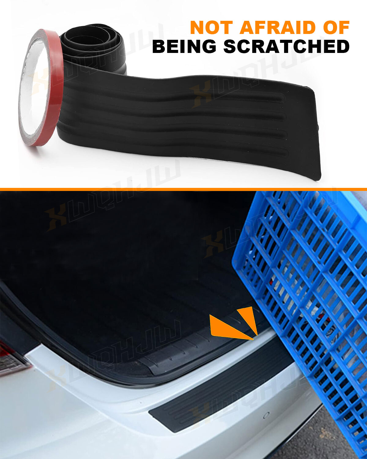 For Jeep Grand Cherokee 1999-2010 Rubber Rear Bumper Protector Scratch Guard