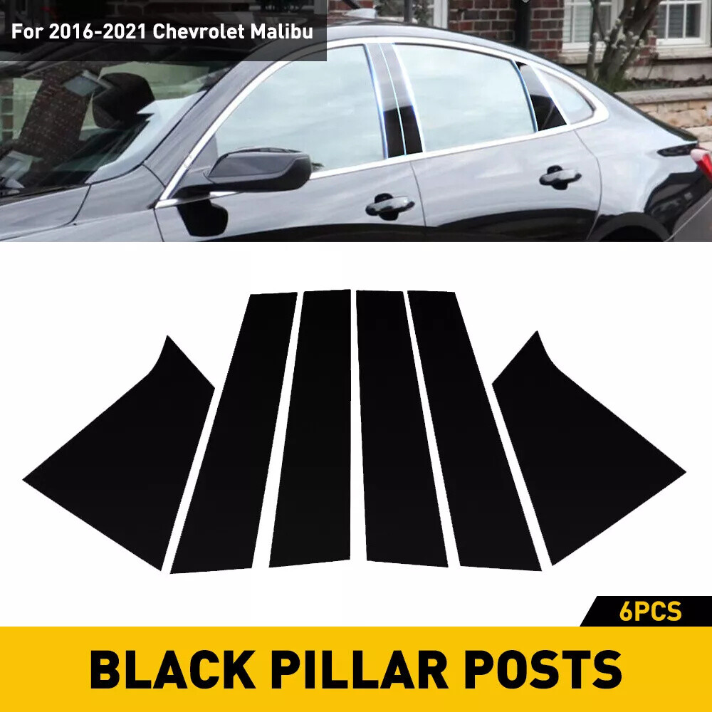 For 2016-2021 Chevrolet Malibu Door Trim Pillar Posts Black Cover Decorations