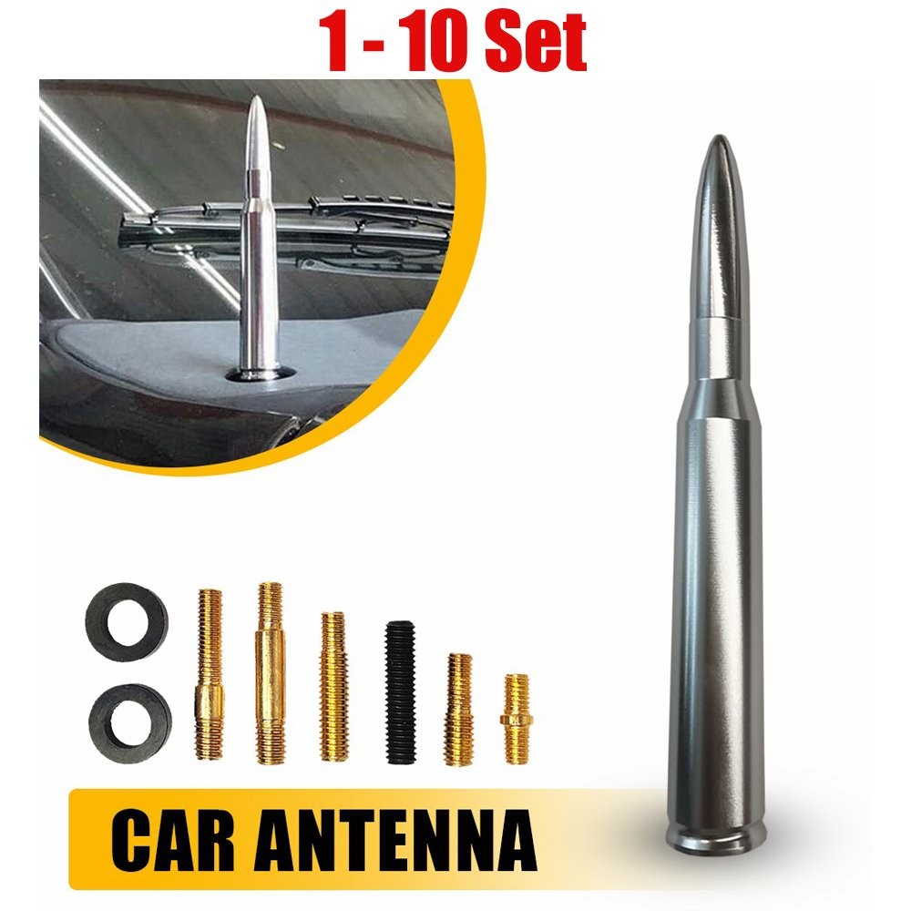 BULLET ANTENNA 50 CAL CALIBER For DODGE RAM 1500 Ford F150 RAPTOR BRONCO 1-10PCS
