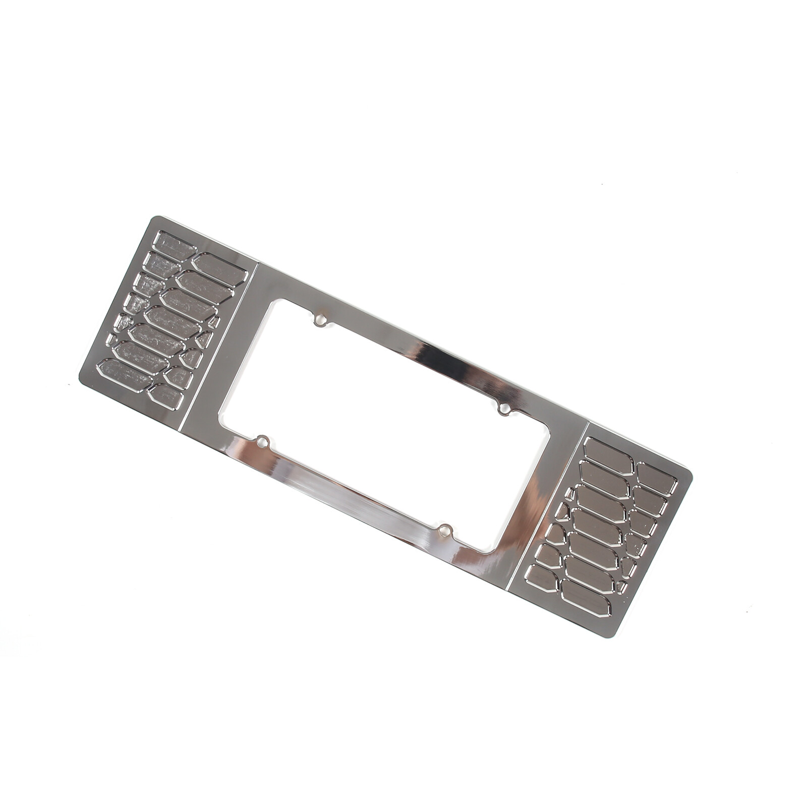 Silver Aluminum alloy Rear License Plate Frame Trim For Corvette C6 2005-13