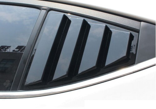 For Hyundai Elantra 2017-2020 2 Pcs ABS Black Window Louver Shutter Cover Trim